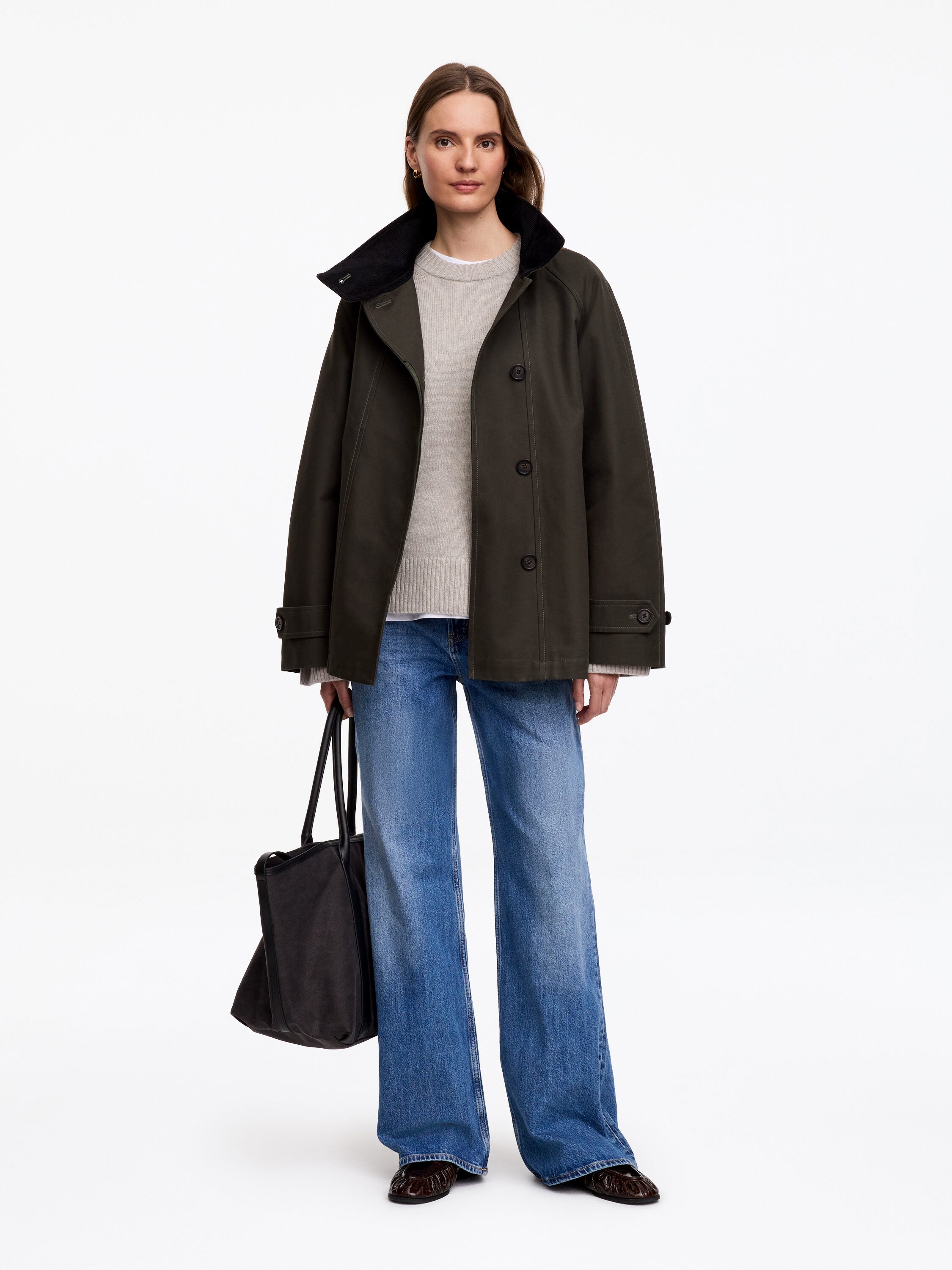 Oversized Pure Cashmere Jumper​ - Beige - Image 2