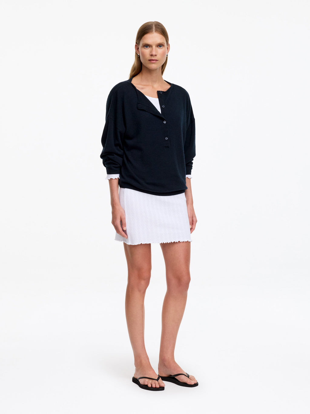 Pure Cashmere Boat-Neck Jumper - Blue - Image 2