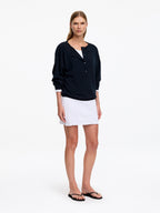 Pure Cashmere Boat-Neck Jumper - Blue - Image 2