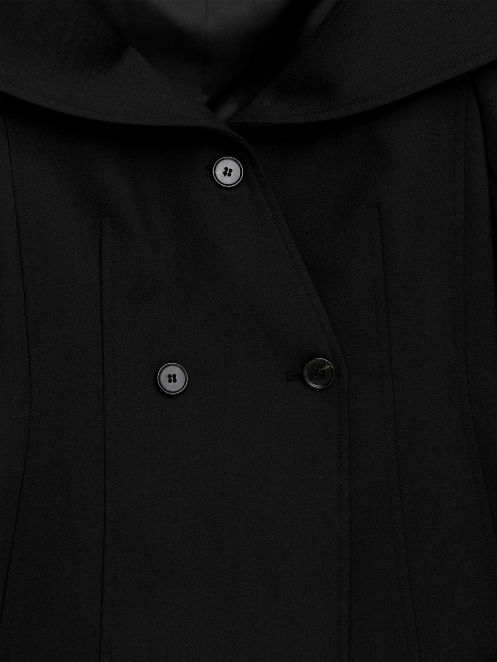 Off-Shoulder Blazer - Black - Image 2