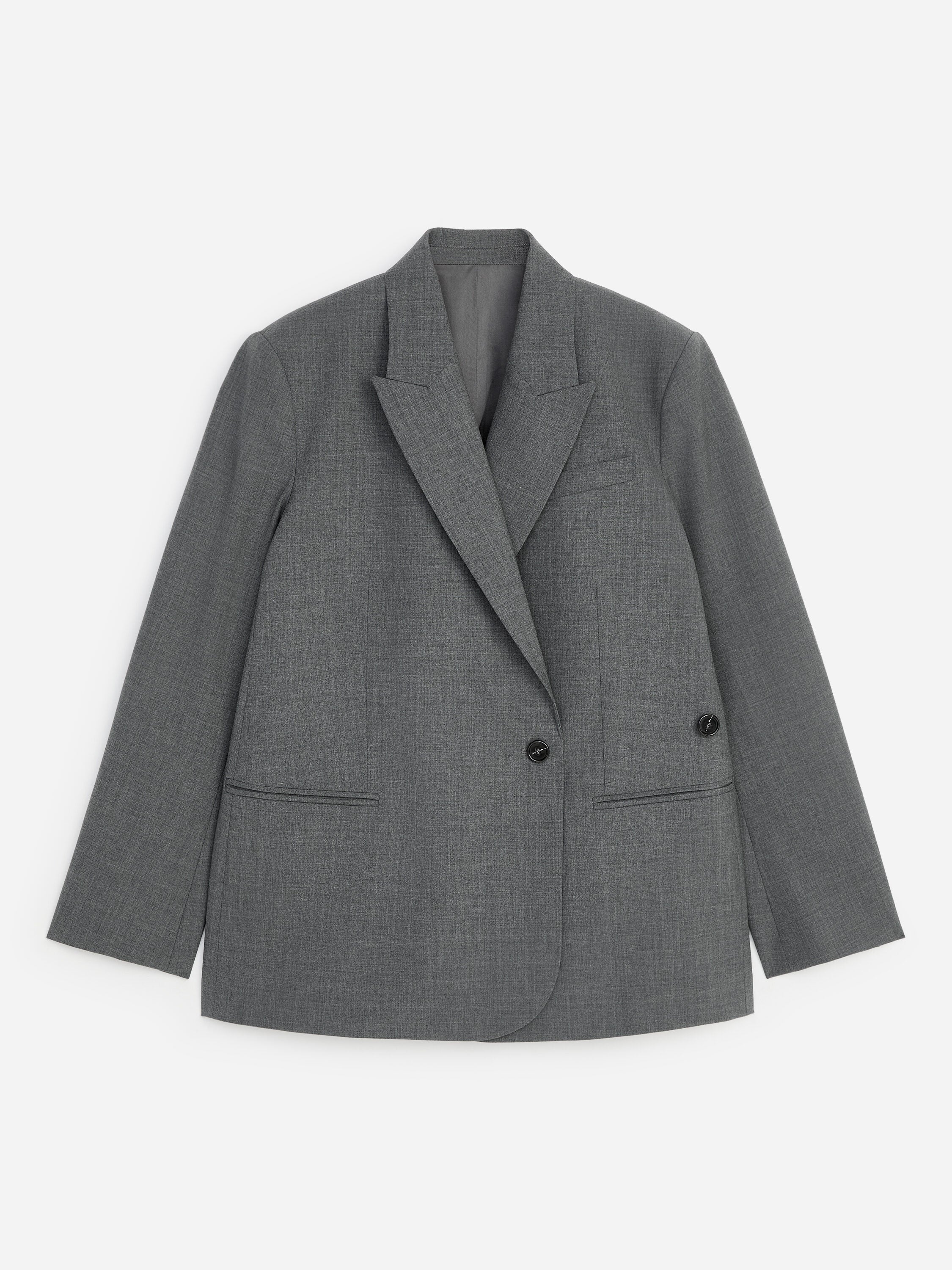 Wool-Blend Blazer - Grey - Image 7