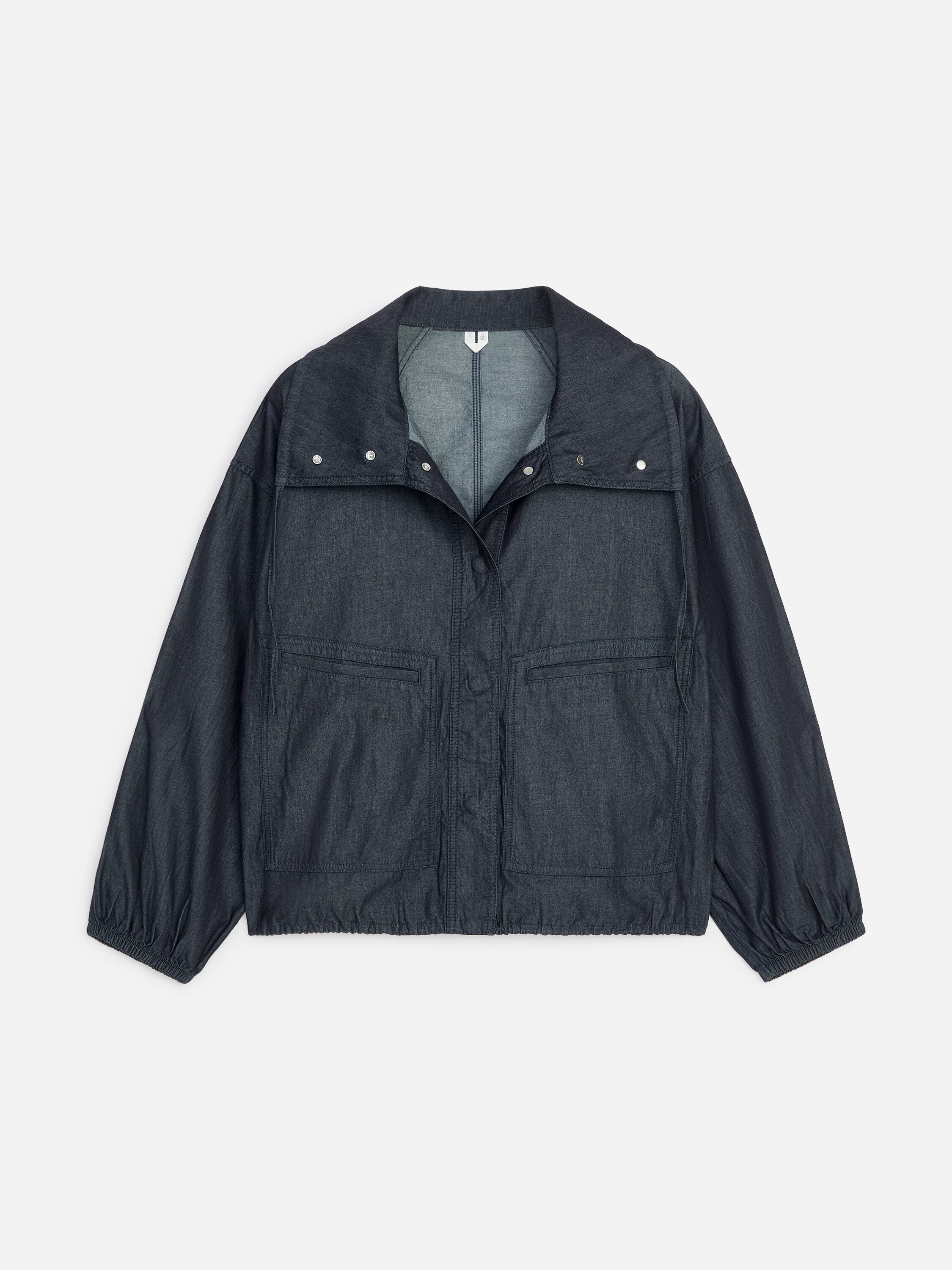 Denim Blouson Jacket - Blue - Image 5
