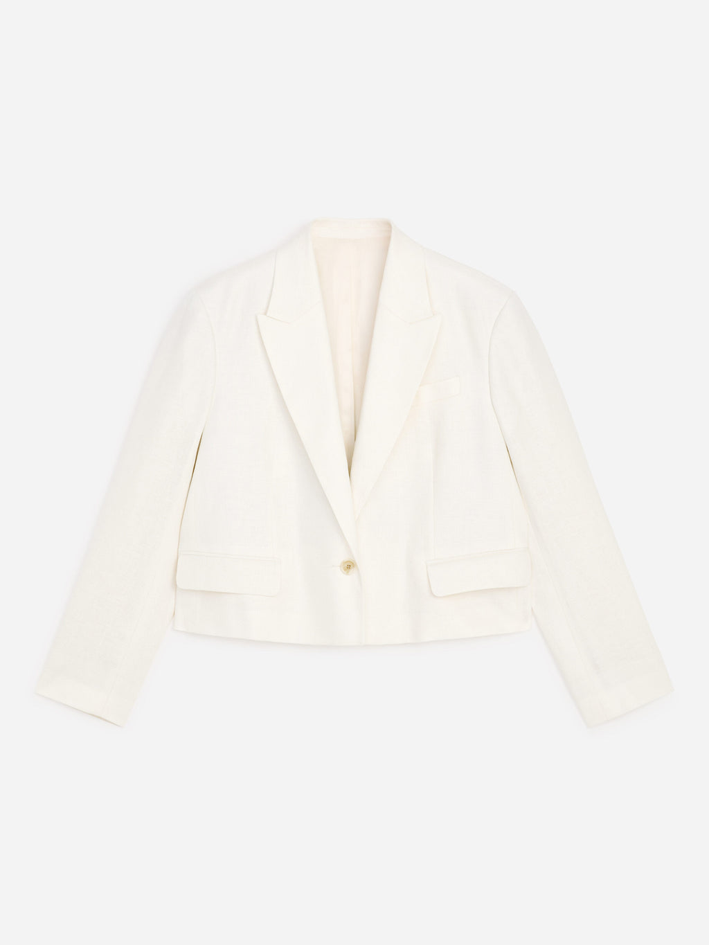 Linen Blazer - White - Image 6