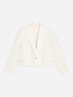 Linen Blazer - White - Image 6