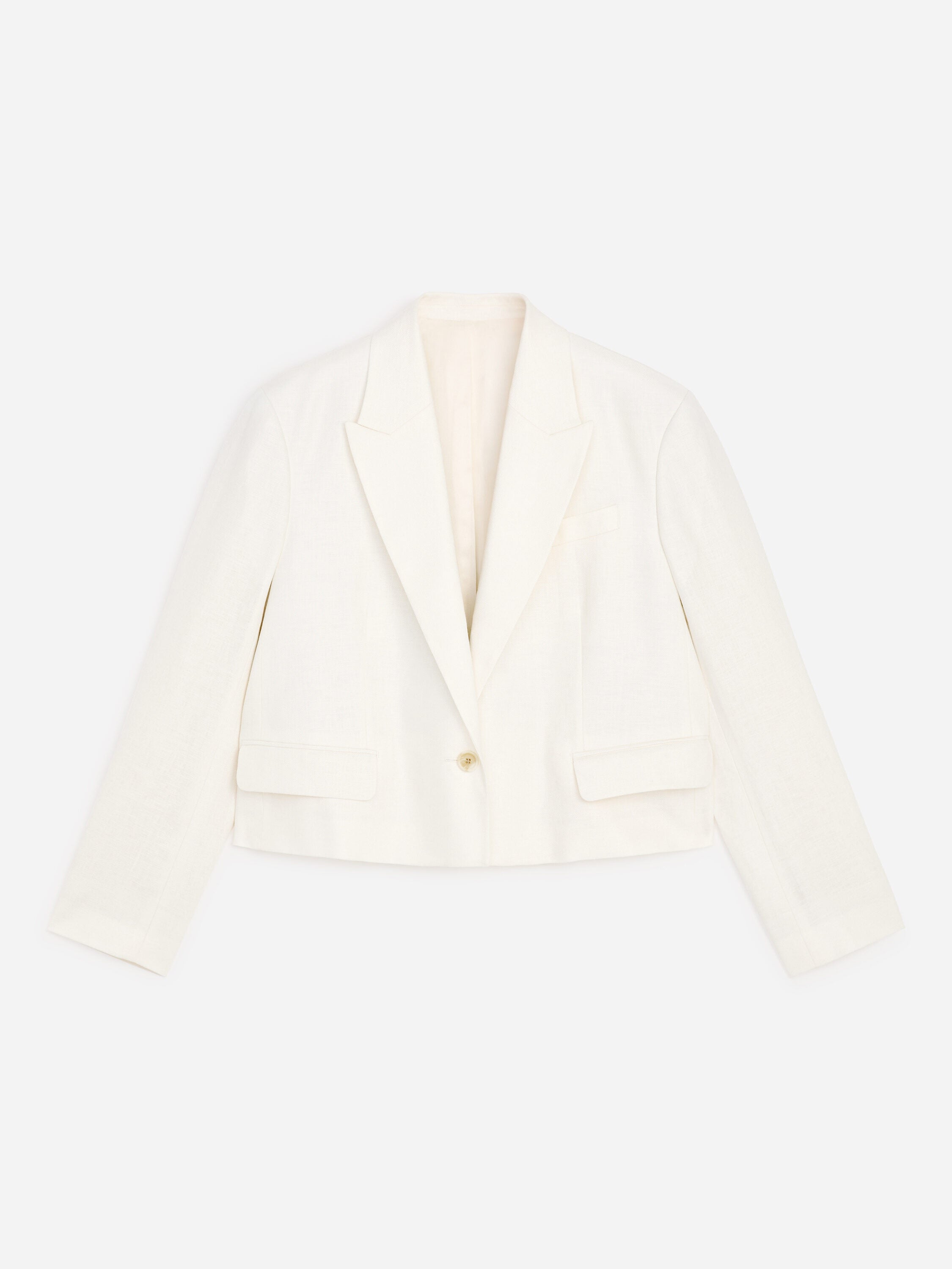 Linen Blazer - White - Image 6