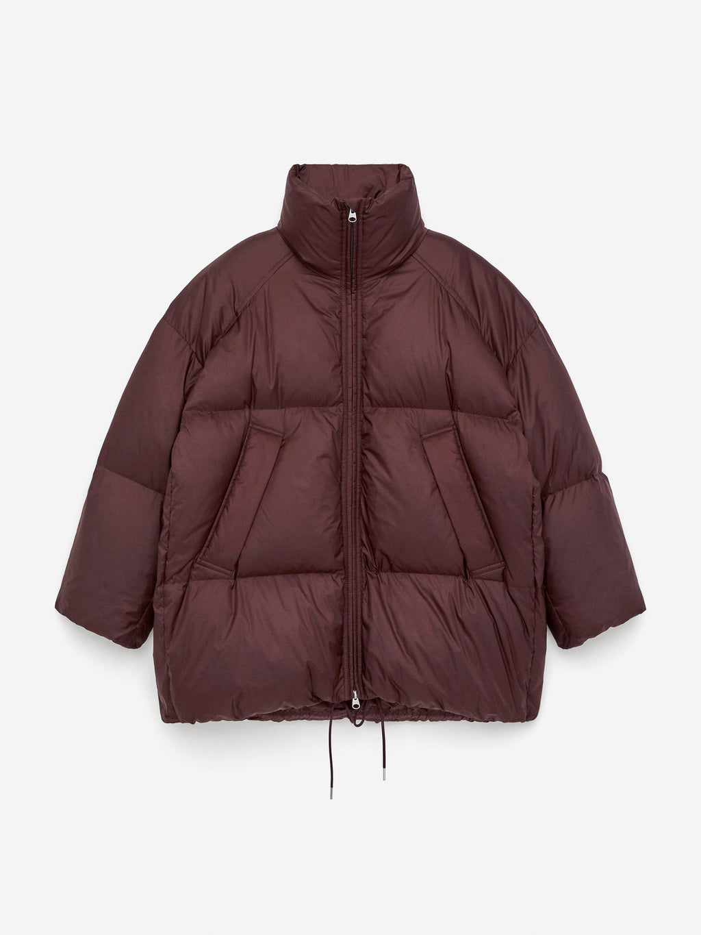 Upcycled Down Puffer Jacket - Brown