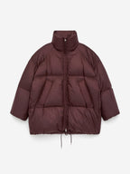 Upcycled Down Puffer Jacket - Brown