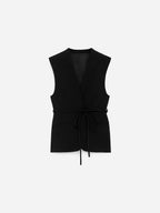 Belted Waistcoat - Black