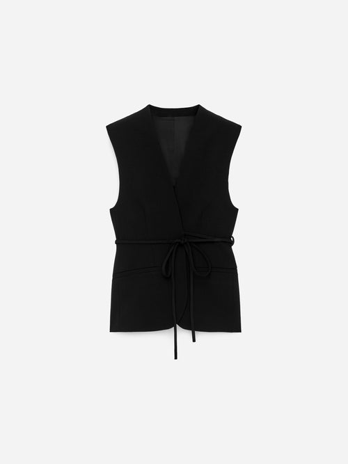 Belted Waistcoat - Black