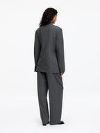 Wool-Blend Blazer - Grey - Image 4