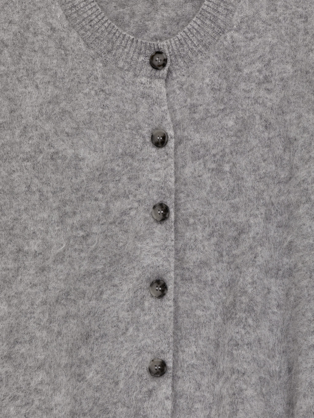 Pure Brushed-Cashmere Cardigan - Grey - Image 2