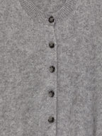 Pure Brushed-Cashmere Cardigan - Grey - Image 2