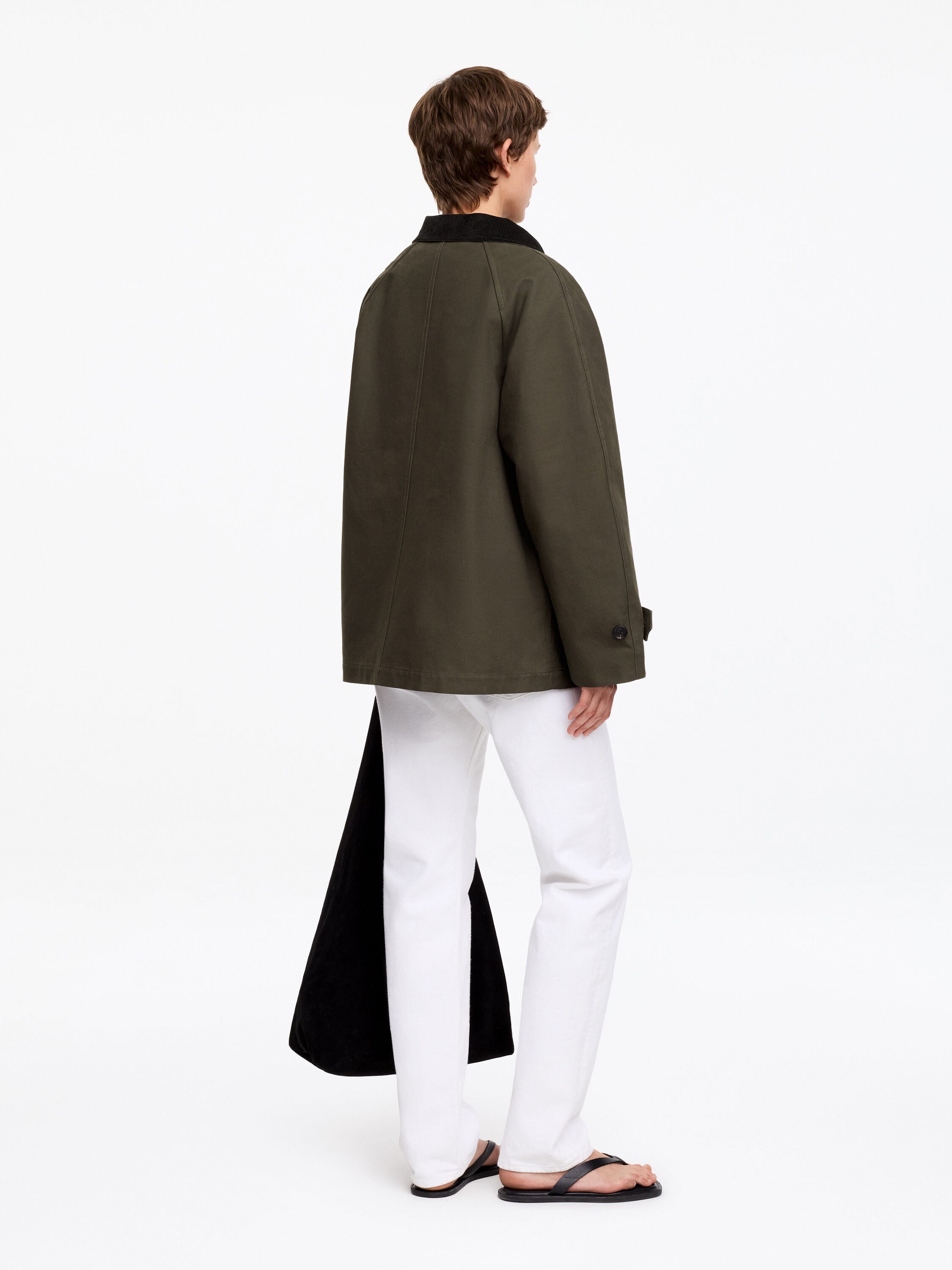 Relaxed Cotton Jacket - Green - Image 3