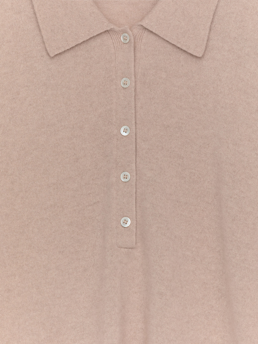 Cashmere-Wool Polo Jumper - Beige - Image 2