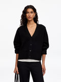 Cashmere V-Neck Cardigan - Black