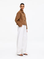 Wool-Blend Overshirt - Beige - Image 2
