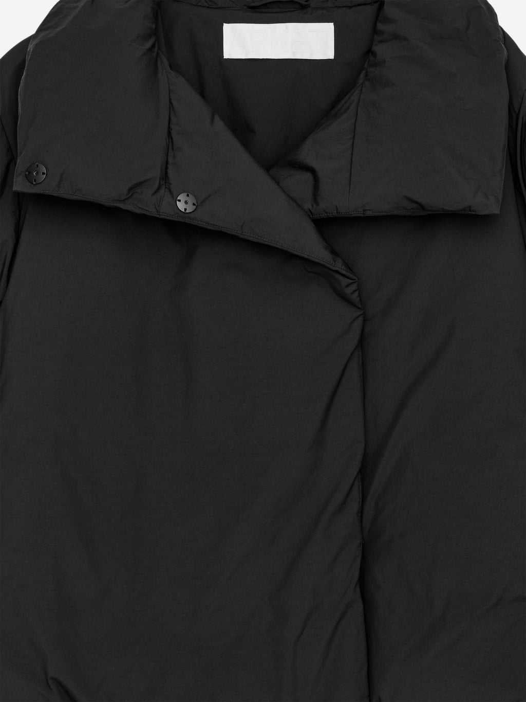 Upcycled Down High-Collar Jacket - Black - Image 3