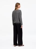 Pure Cashmere Boat-Neck Jumper - Grey - Image 3