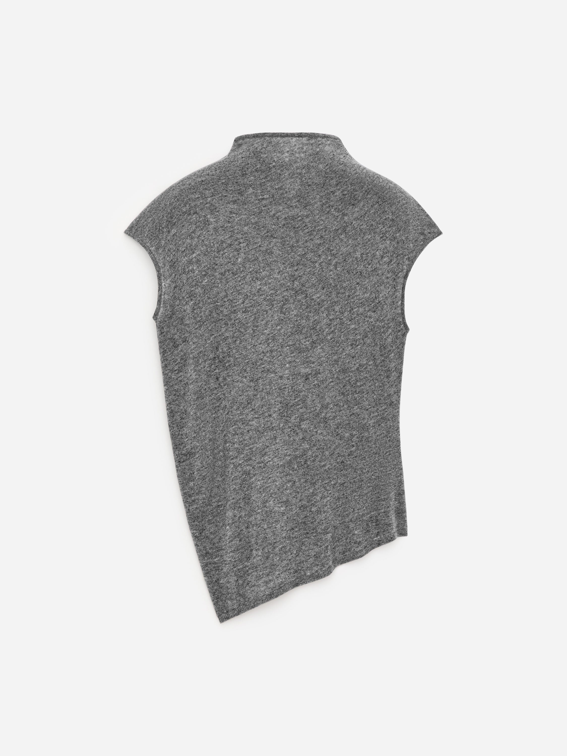 Pure Cashmere Draped Top - Grey