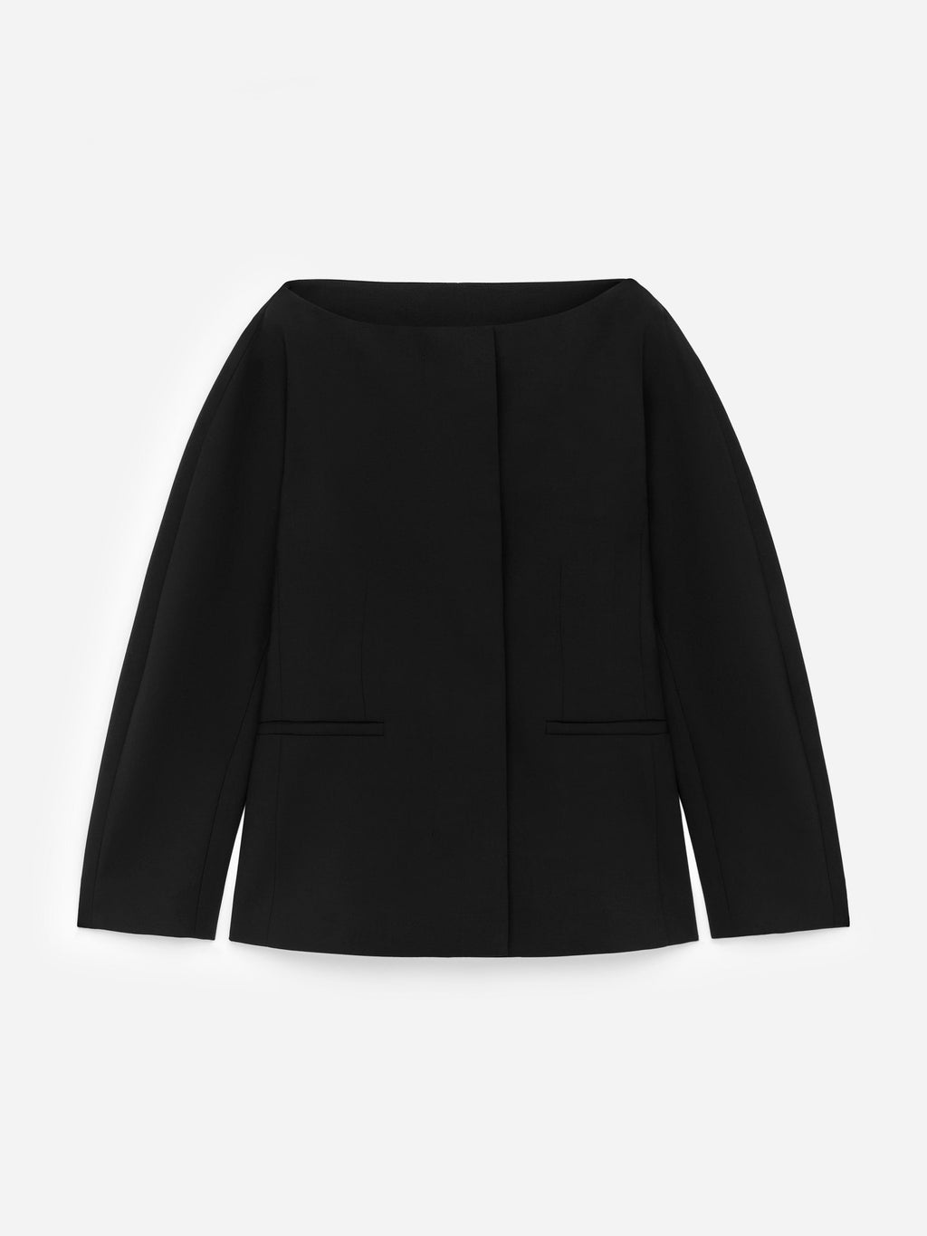 Open-Neck Blazer - Black