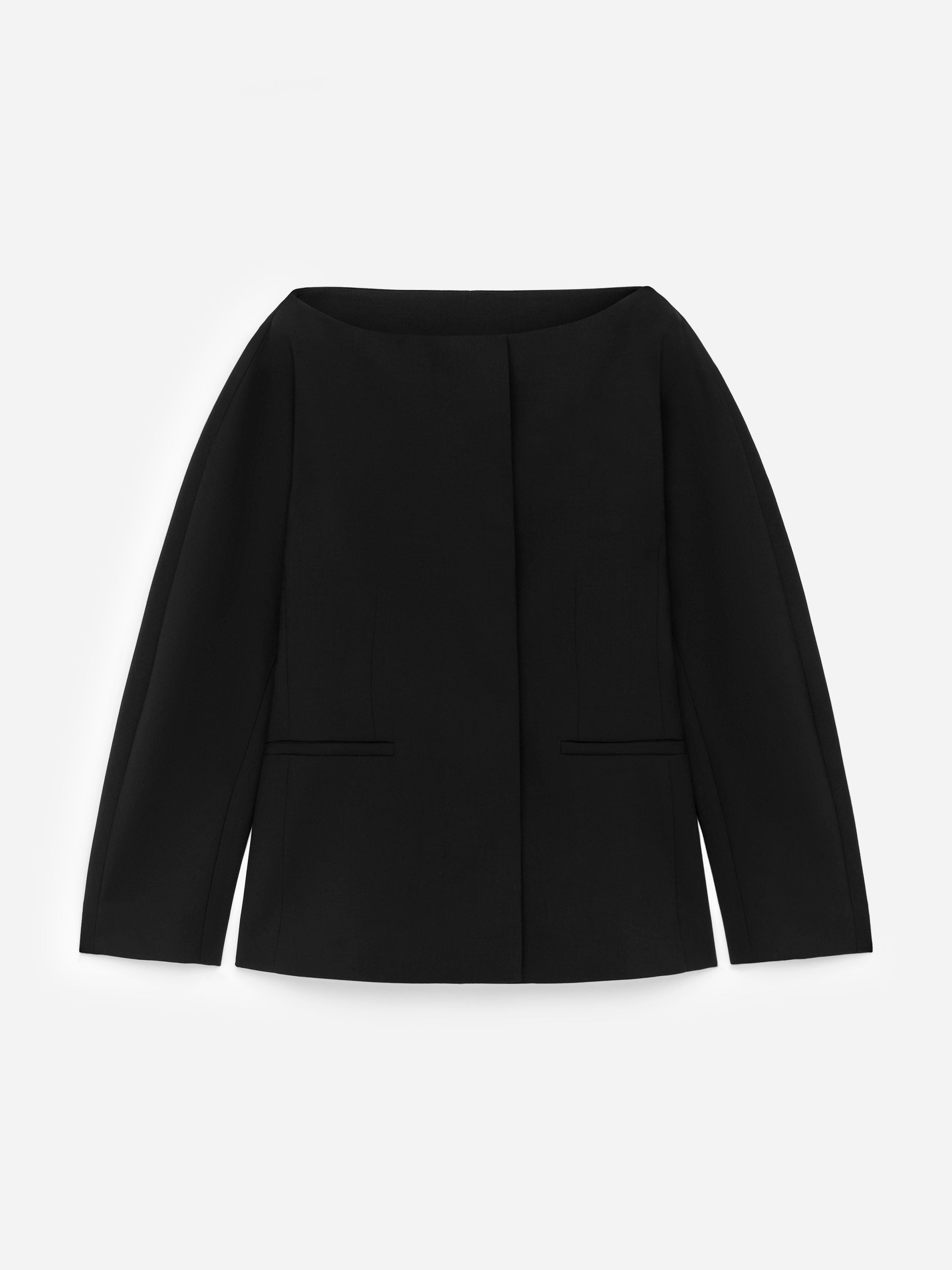 Open-Neck Blazer - Black