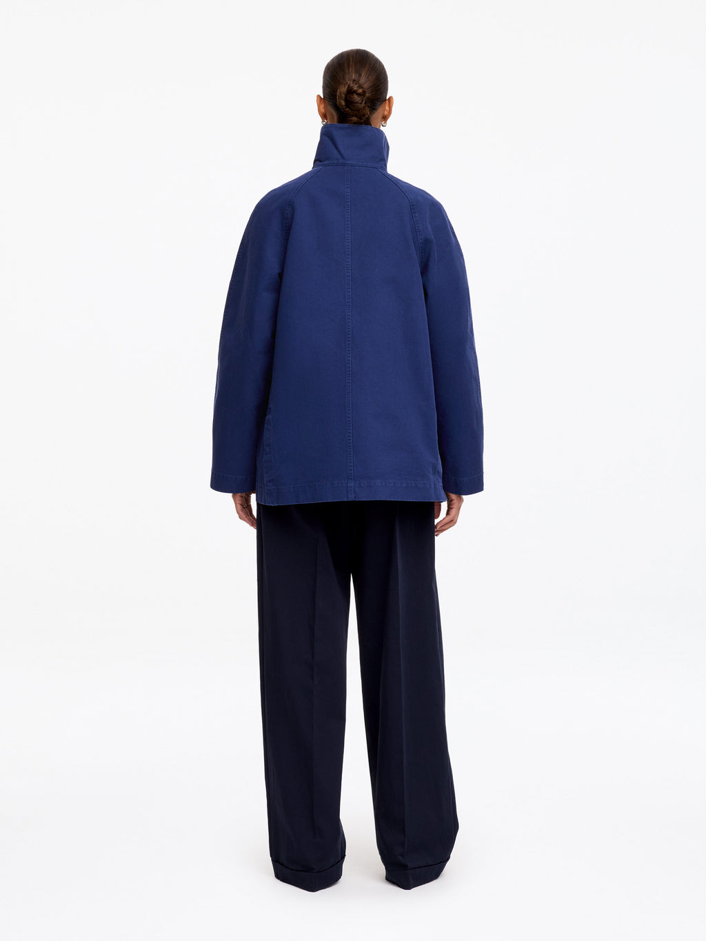 Cotton Workwear Jacket - Blue - Image 3