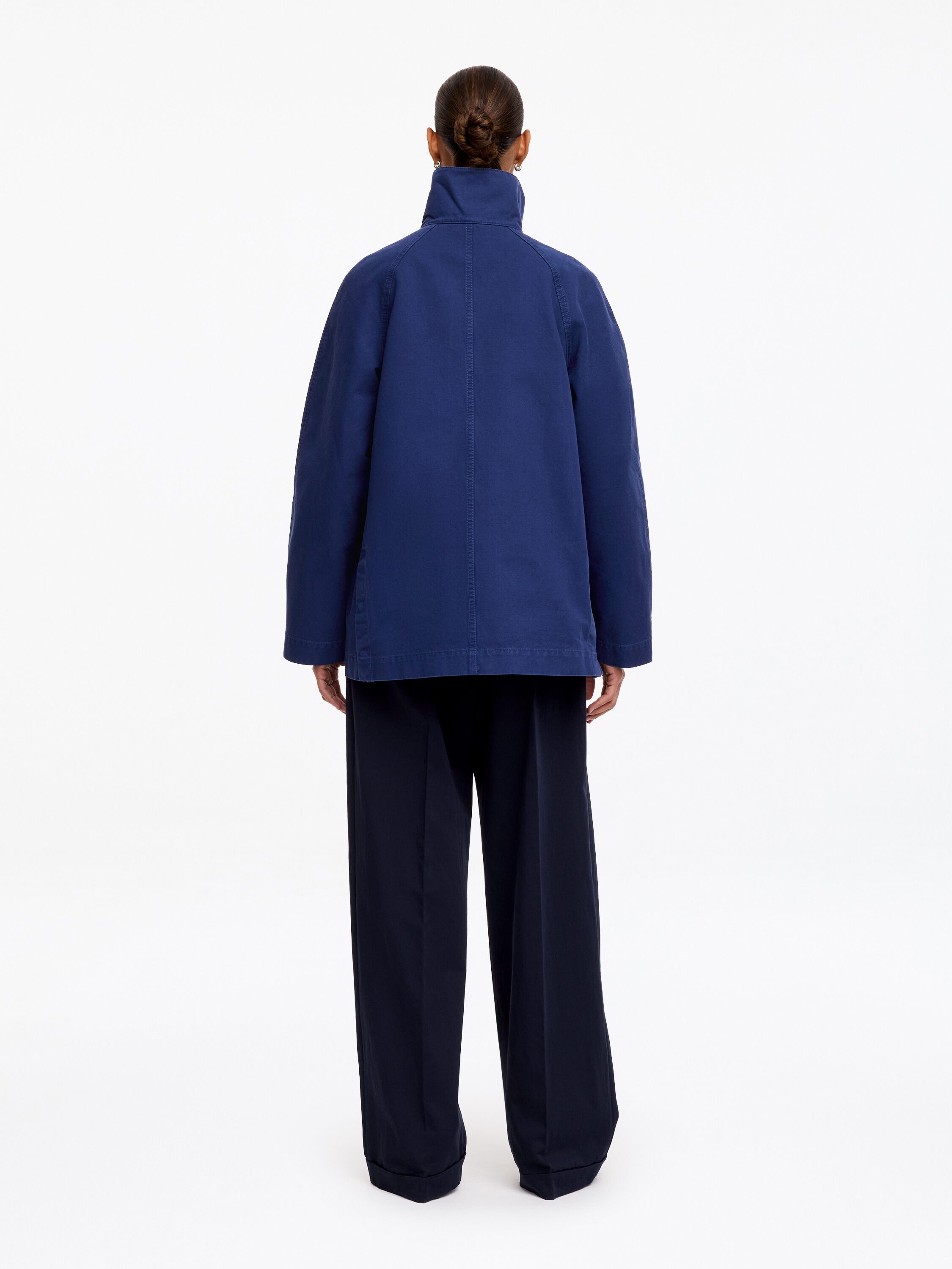Cotton Workwear Jacket - Blue - Image 3