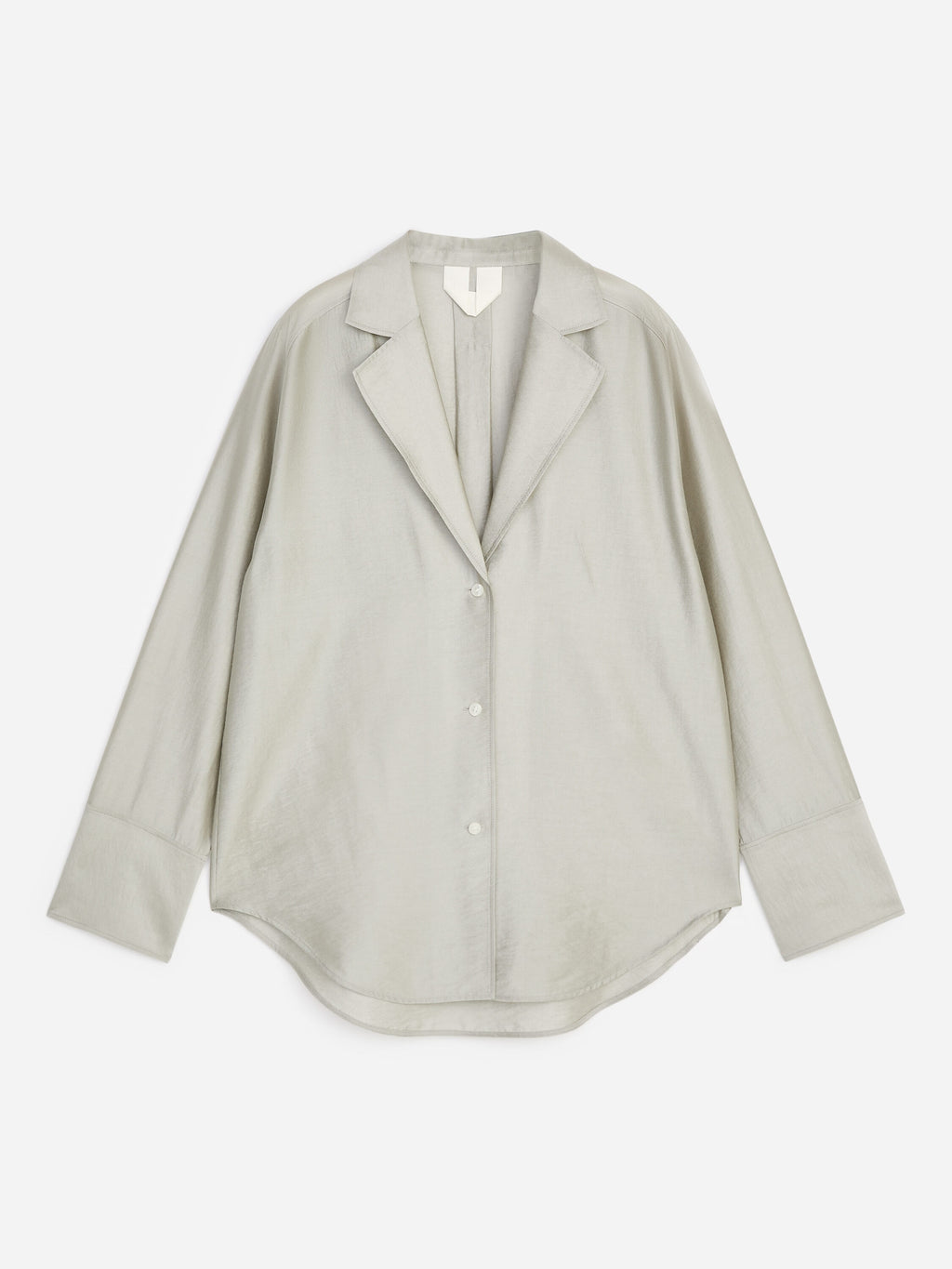 Tailored Shirt Blazer - Beige - Image 5