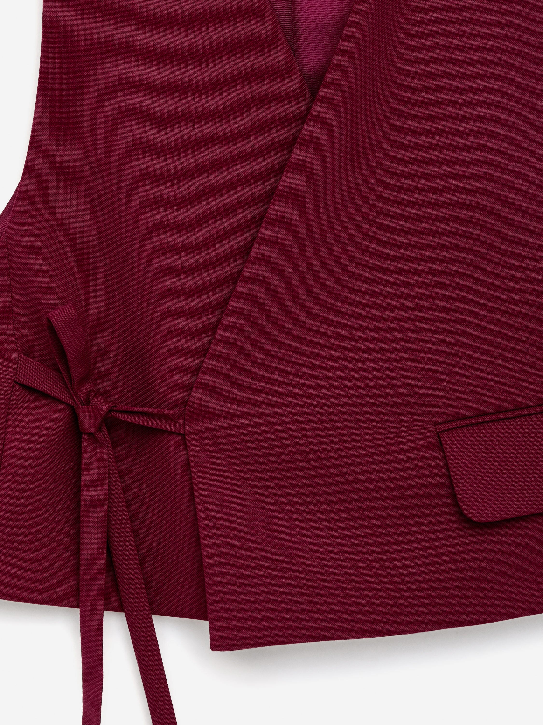 Modular Wool Vest - Red - Image 2