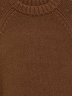 Chunky Pure Cashmere Jumper​ - Brown - Image 2