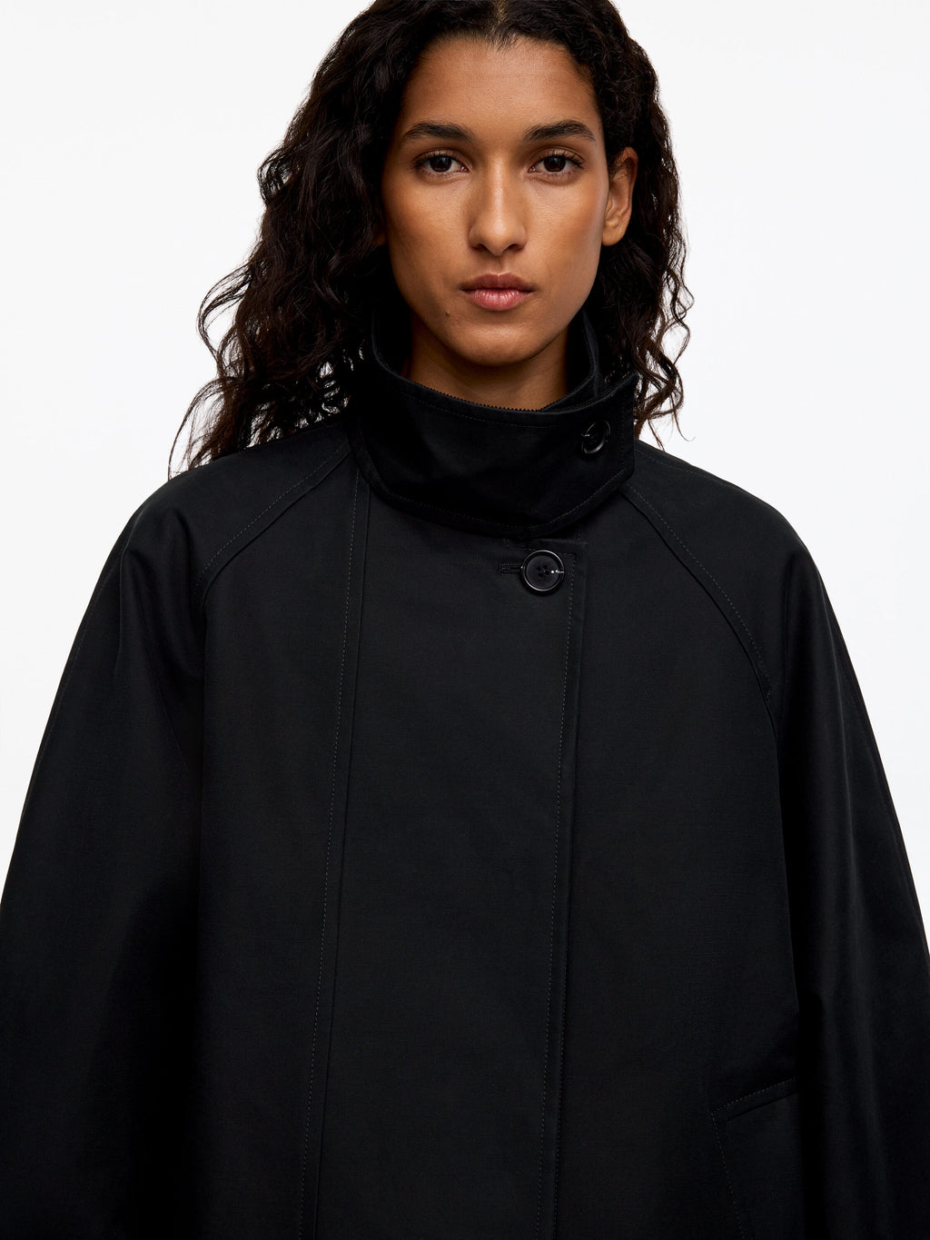 Corduroy-Collar Jacket - Black - Image 2