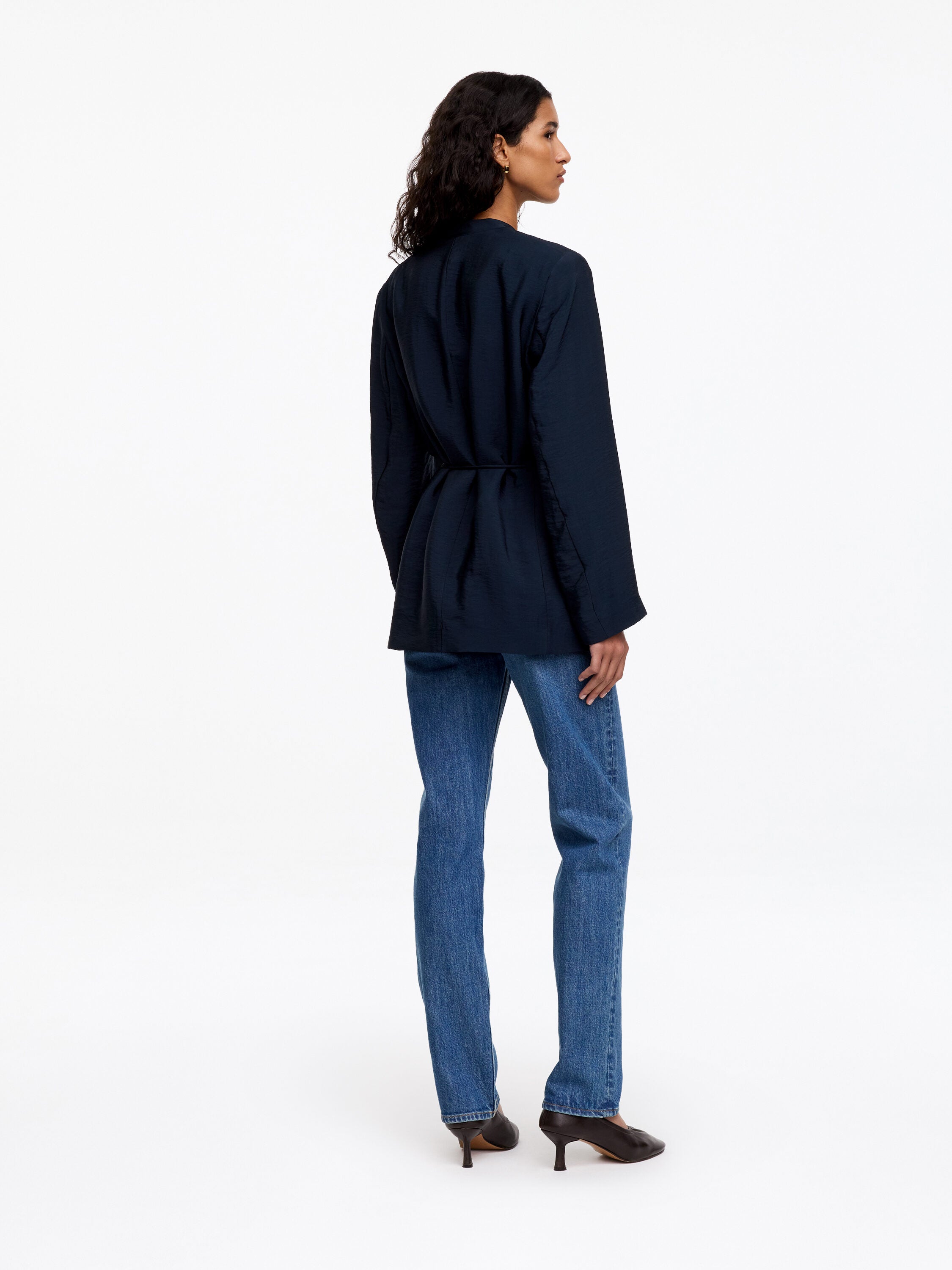Wrap Blazer - Blue - Image 3