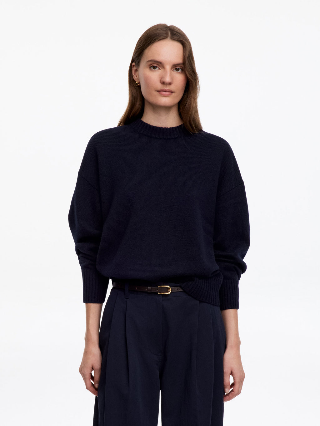 Oversized Pure Cashmere Jumper​ - Blue