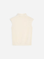 Pure Cashmere Mock-Neck Top - White - Image 5