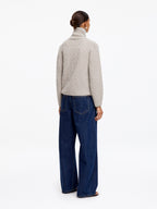 Half-Zip Cashmere Jumper - Beige - Image 4