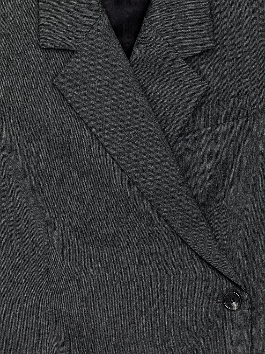 Wool-Blend Wrap Blazer - Grey - Image 2