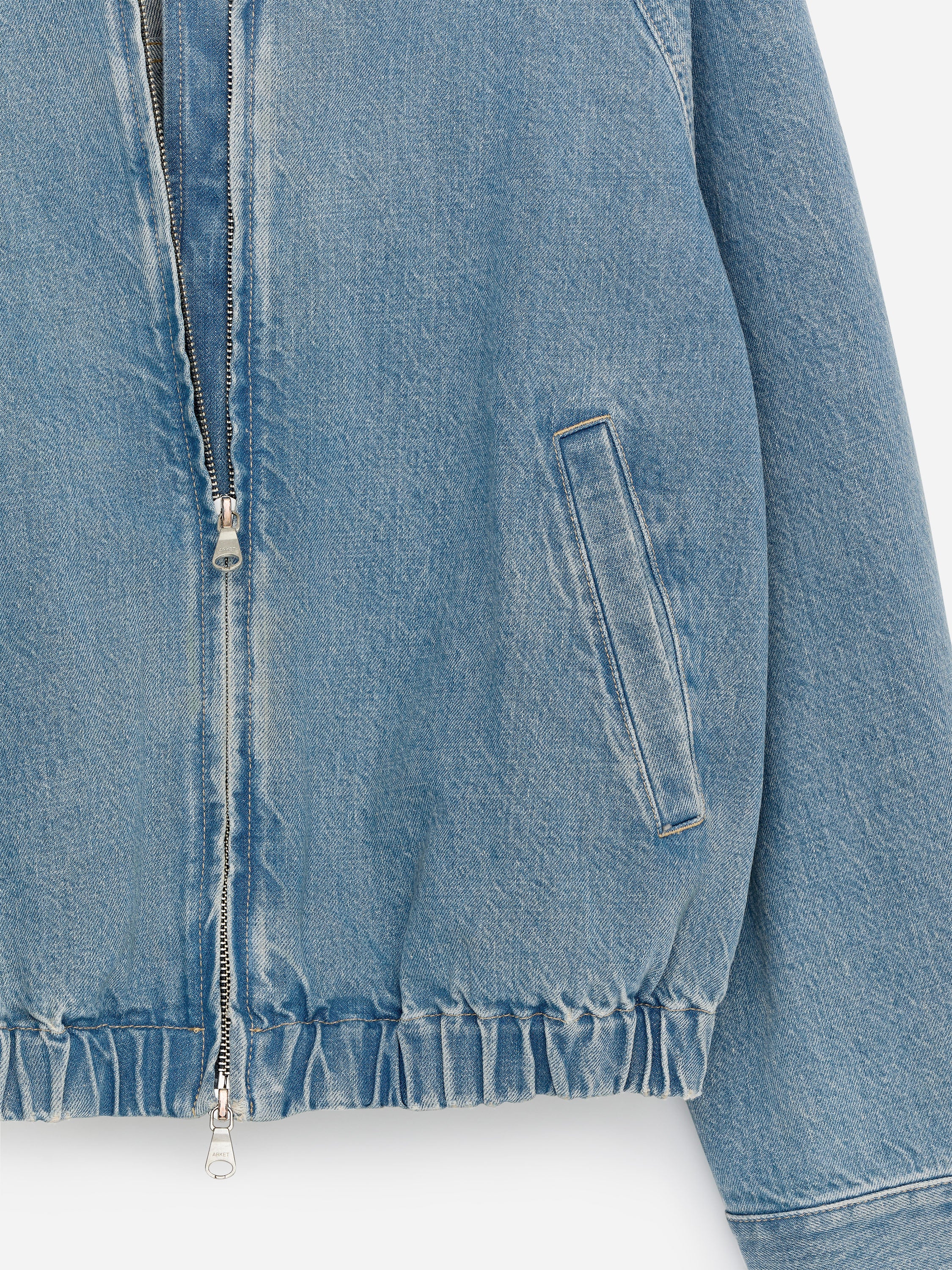 Short Denim Jacket - Blue - Image 2
