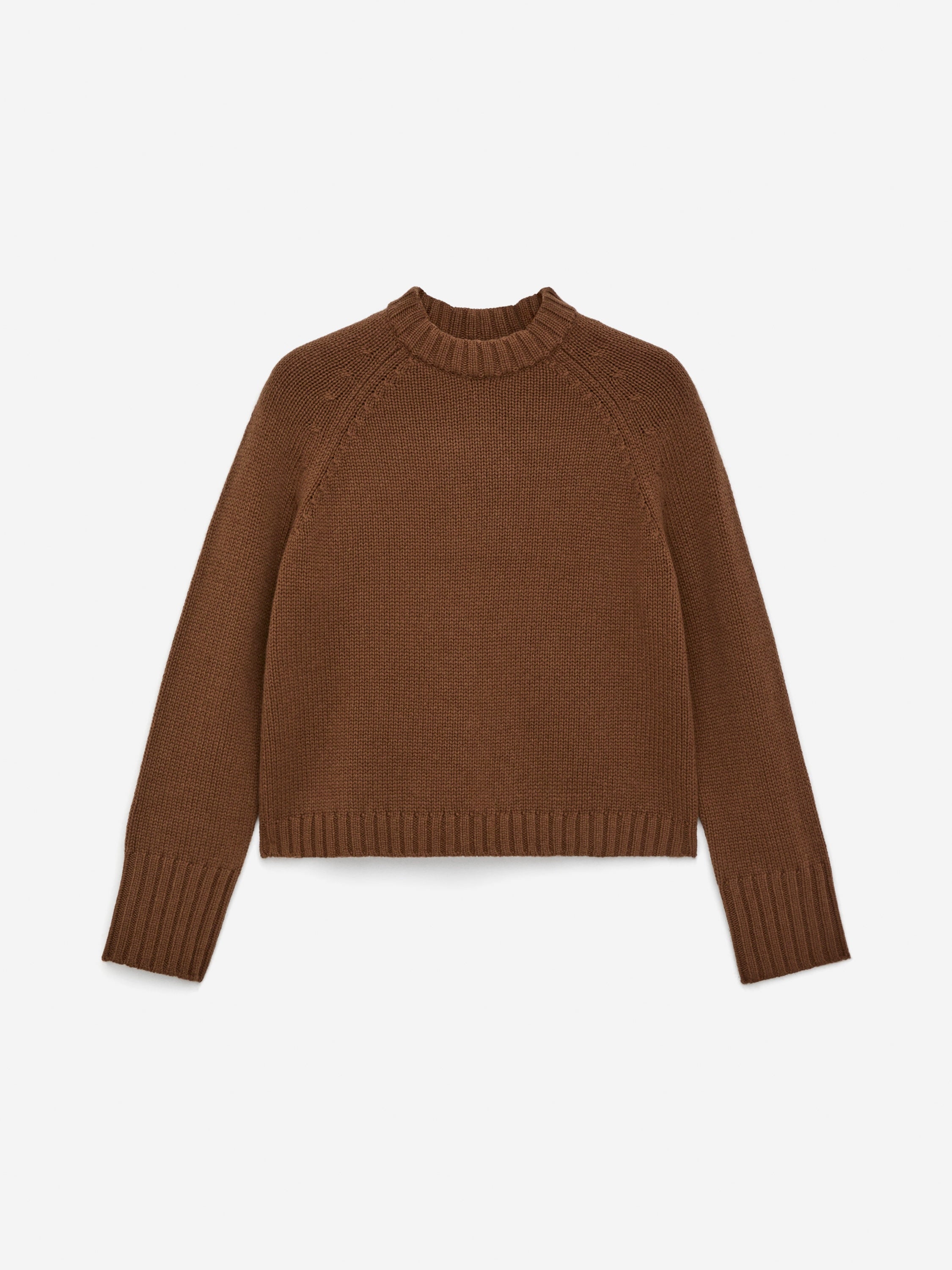 Chunky Pure Cashmere Jumper​ - Brown