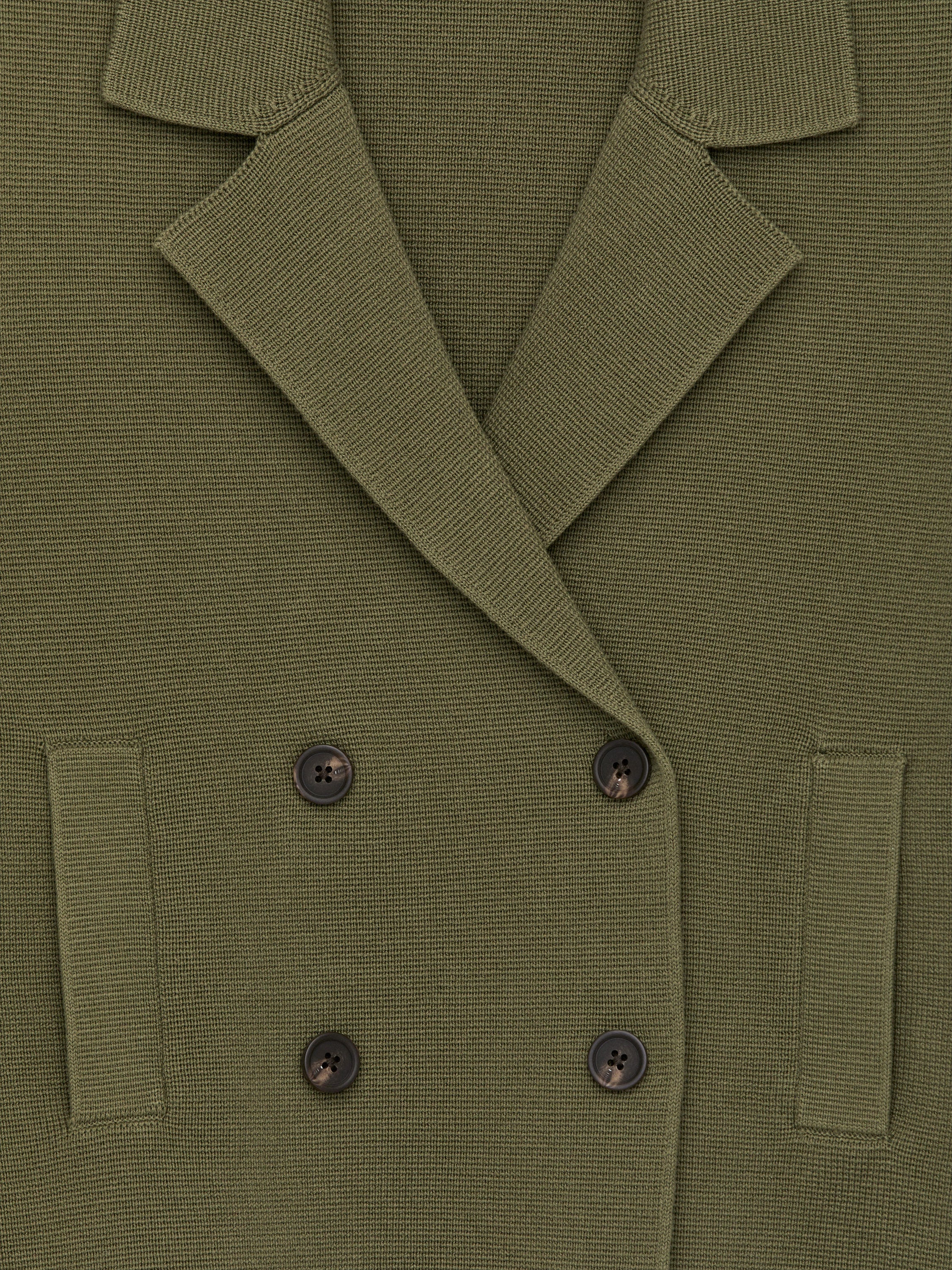 Knitted Cotton Jacket - Green - Image 2
