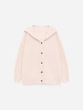 Cashmere-Wool Hooded Cardigan - Beige