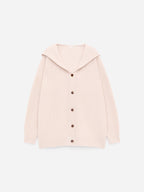 Cashmere-Wool Hooded Cardigan - Beige