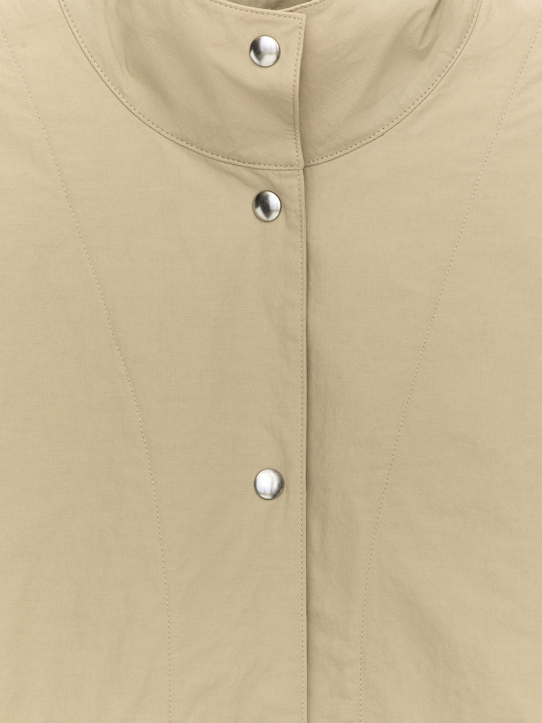 Oversized Shell Jacket - Beige - Image 2
