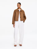 Wool-Blend Overshirt - Beige