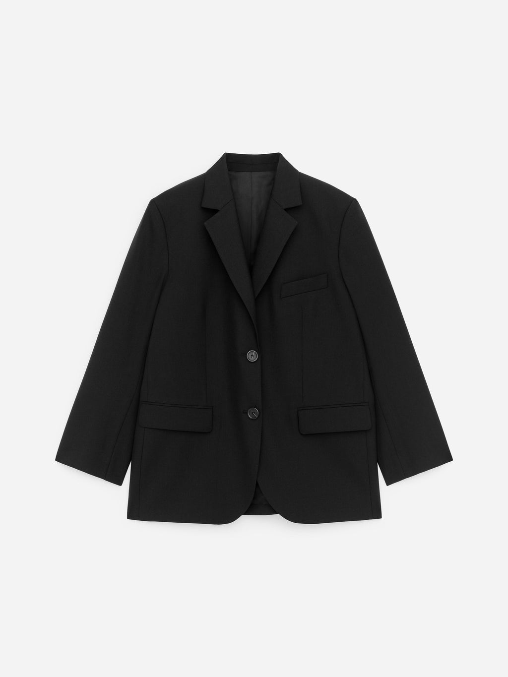 Hopsack Wool Blazer - Black