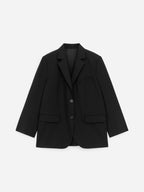 Hopsack Wool Blazer - Black