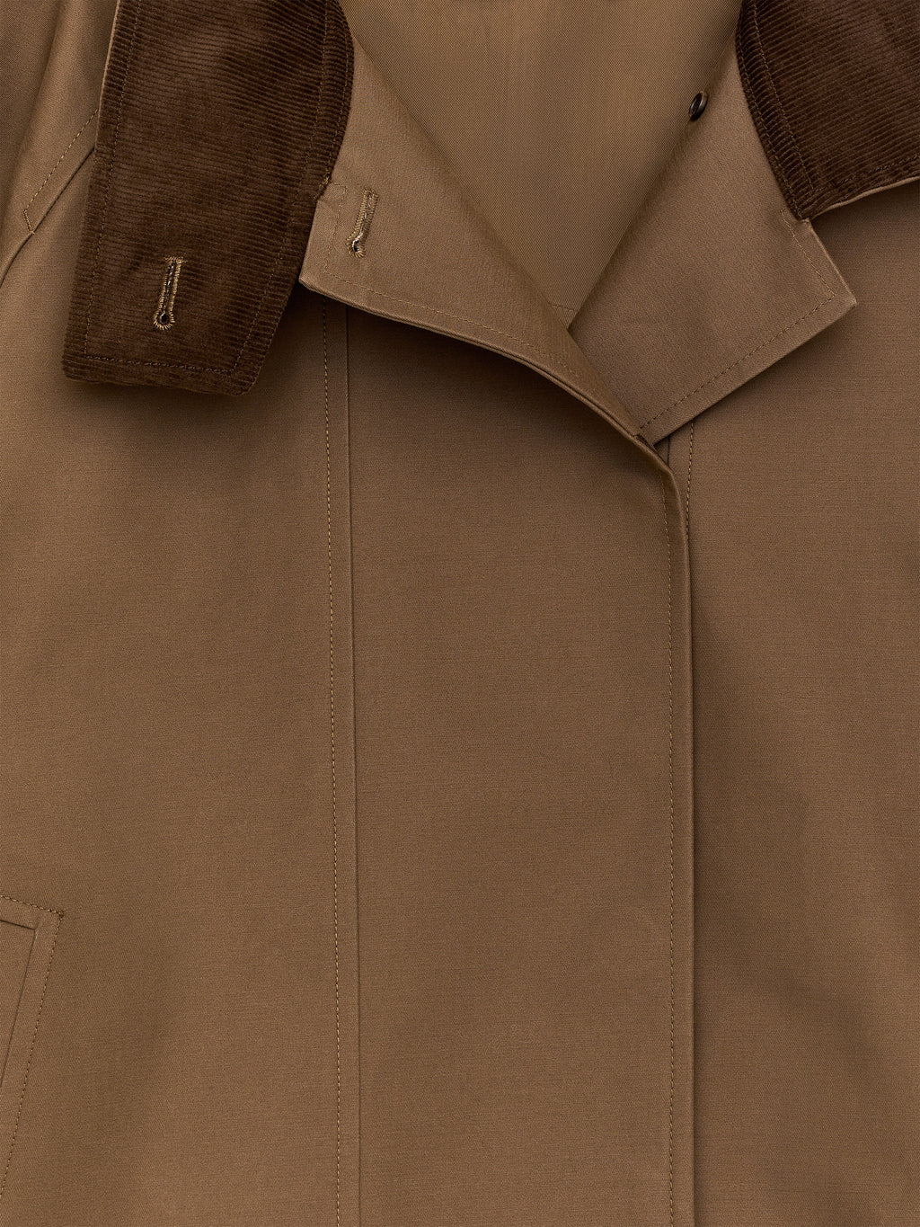 Corduroy-Collar Jacket - Brown - Image 7