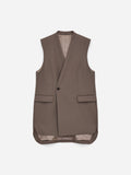 Tailored Wool-Blend Vest - Beige