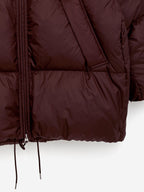 Upcycled Down Puffer Jacket - Brown - Image 2