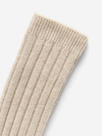Cashmere-Blend Rib Socks - Beige - Image 2