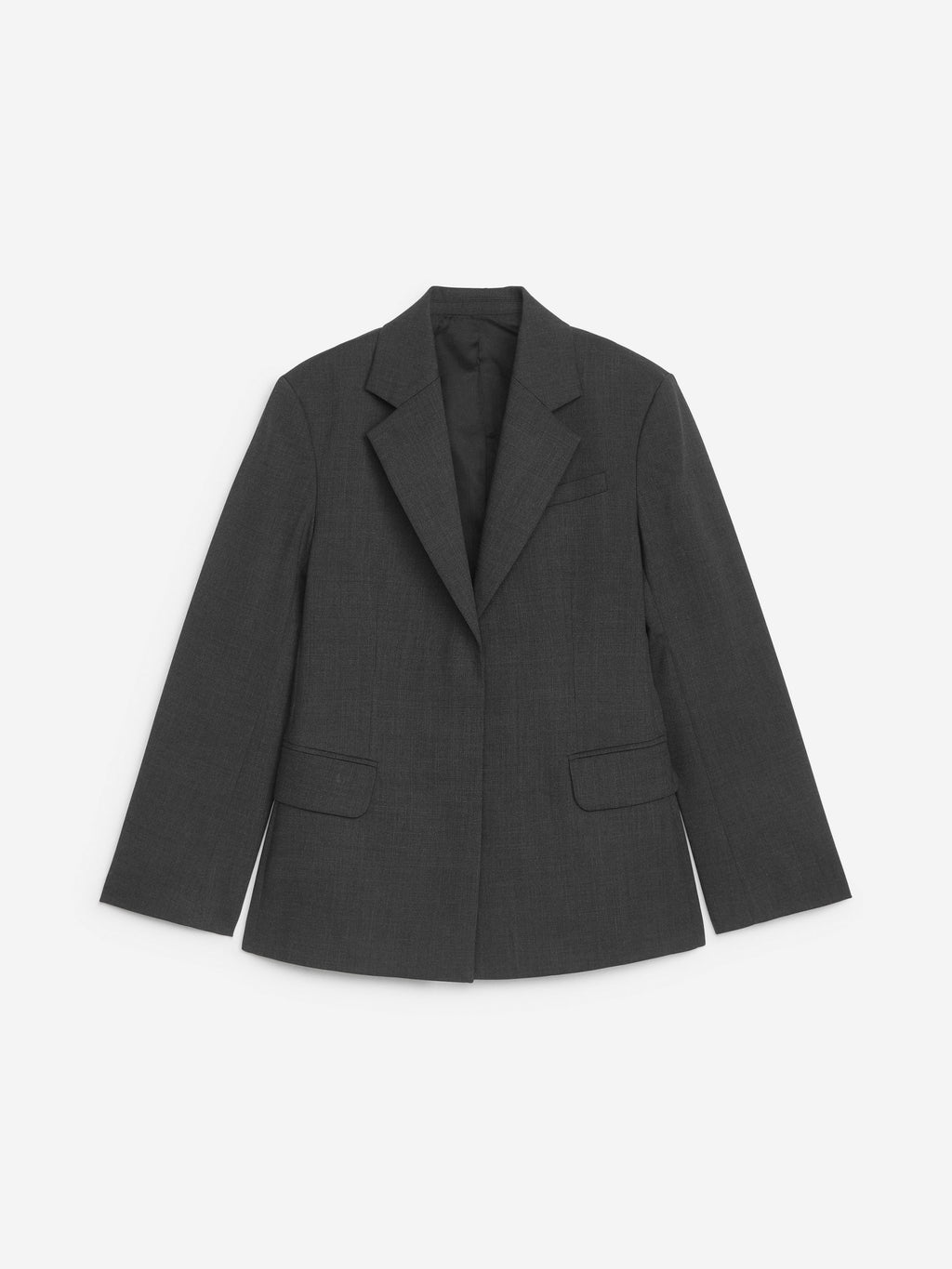 Slim Single-Breasted Blazer - Grey